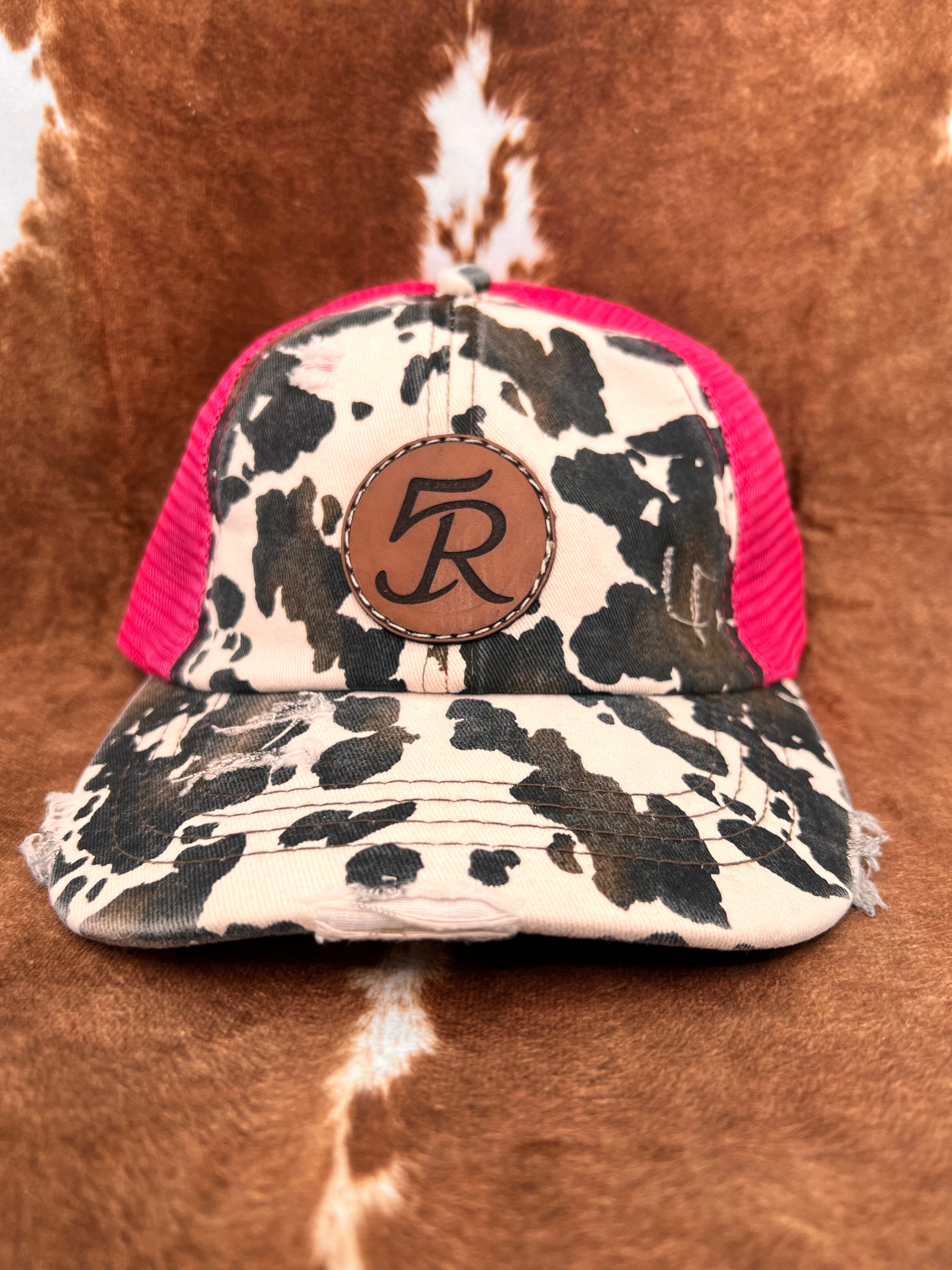 Cow Print Pony Pink Mesh