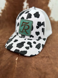 Statement Collection - Open Pony Cow Print Turquoise Leather