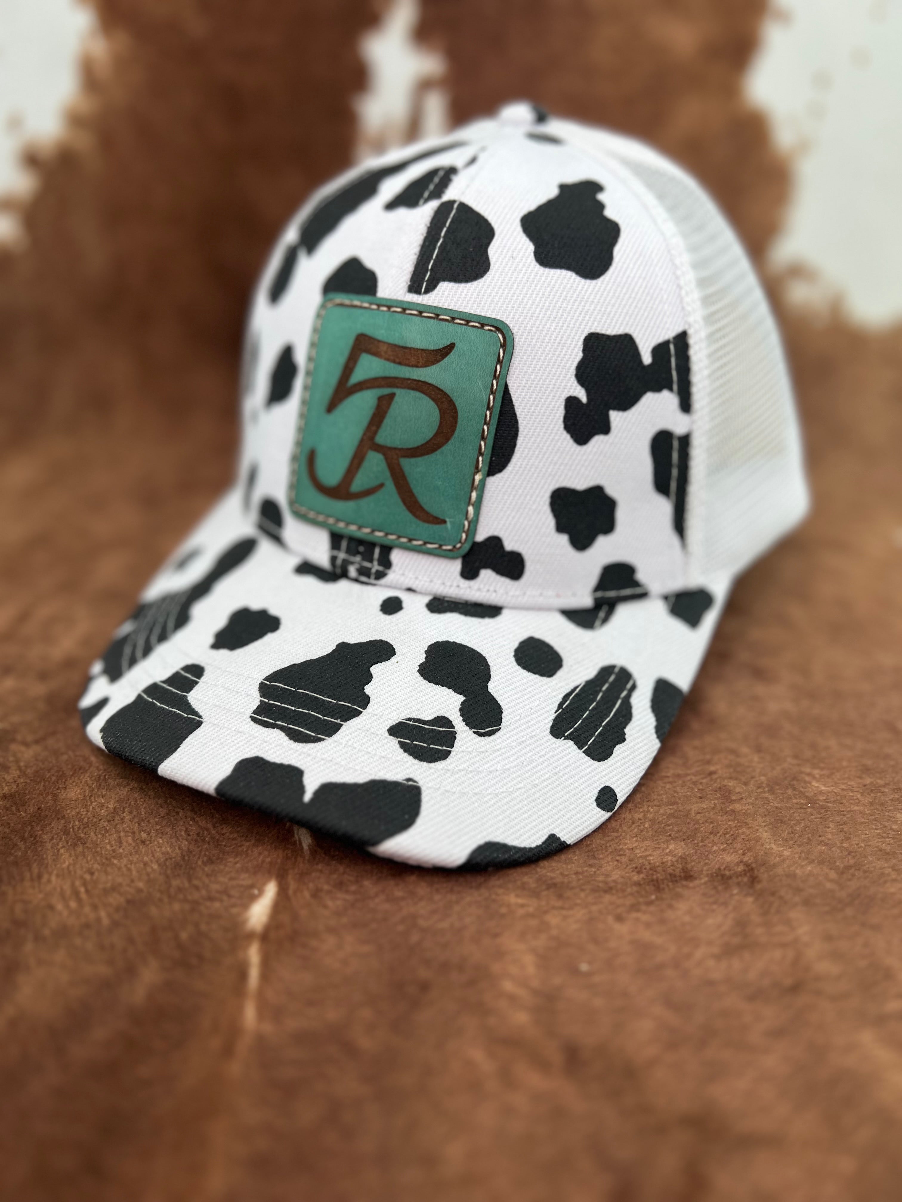 Statement Collection - Open Pony Cow Print Turquoise Leather