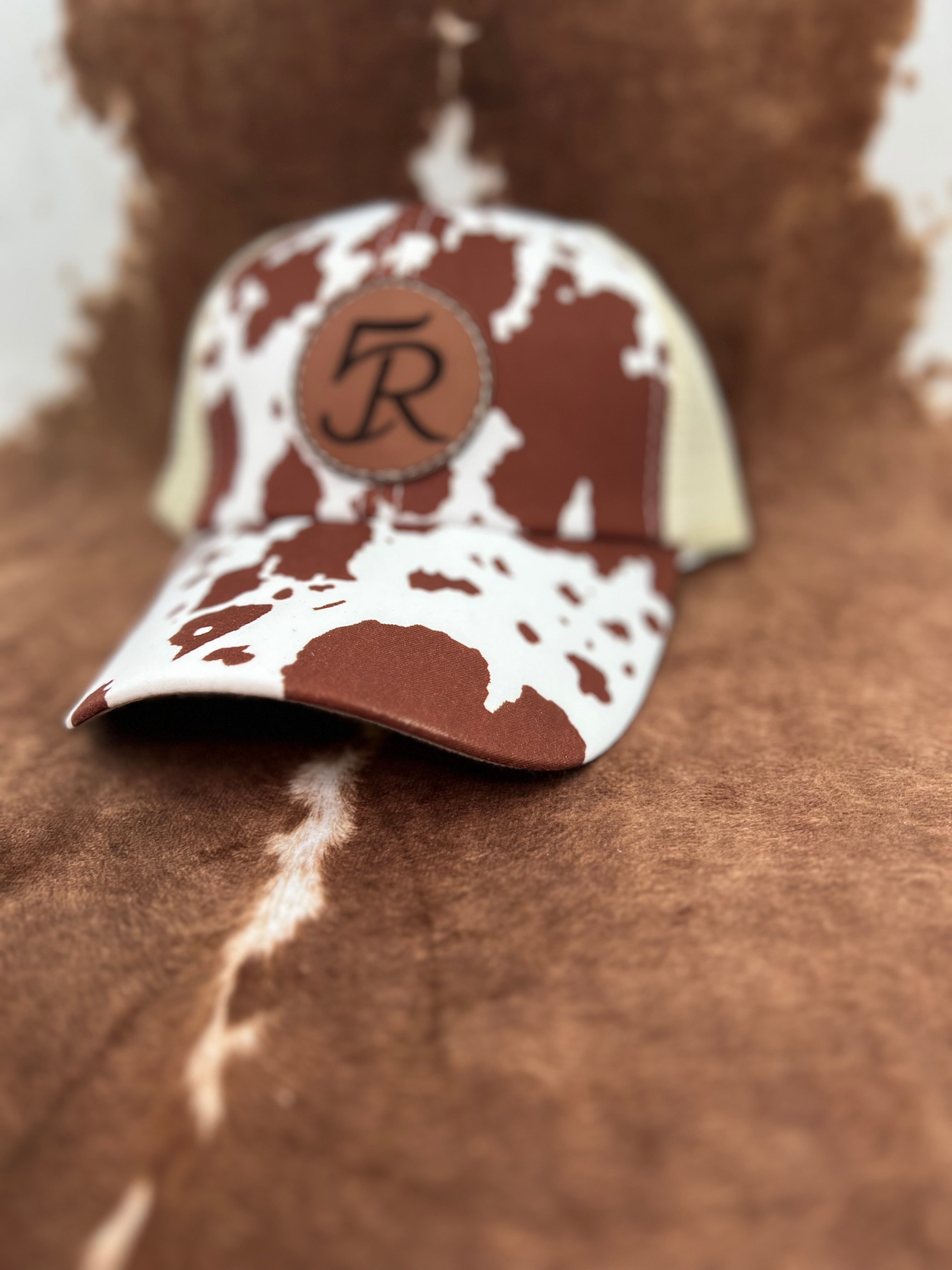 Statement Collection - Cow Print Khaki Crossed Pony